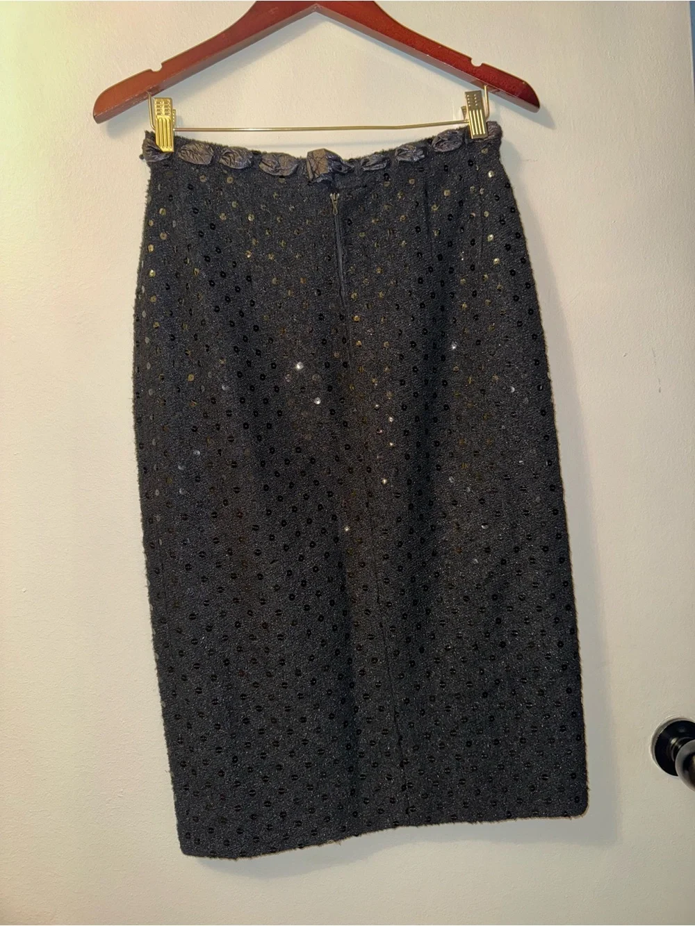 Chanel Suit Black with sequins vintage (2 piece set: jacket and skirt)